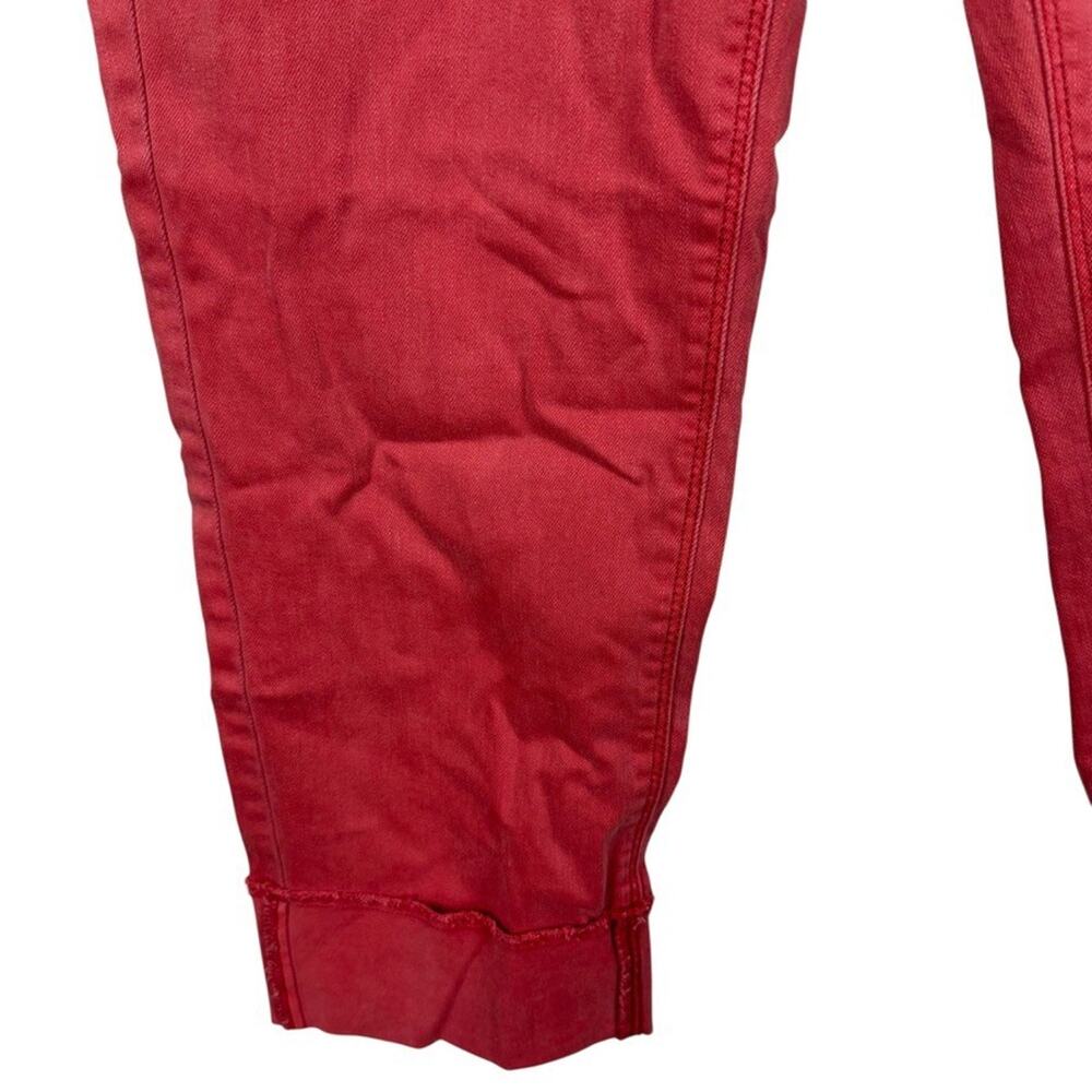 J Jill Authentic Fit Cropped Denim Red Wash Jeans Stretch Cuffed Womens sz 12 - Picture 6 of 16